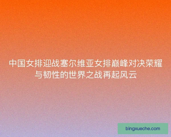 中国女排迎战塞尔维亚女排巅峰对决荣耀与韧性的世界之战再起风云