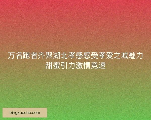 万名跑者齐聚湖北孝感感受孝爱之城魅力甜蜜引力激情竞速